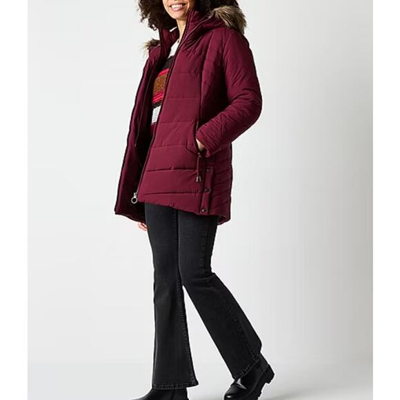 Maralyn And Me Hooded Heavyweight Womens Juniors Puffer Jacket, Sz M -- NWT - Picture 13 of 14